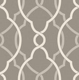 A-Street Prints 2697-22626 Sausalito Grey Lattice Wallpaper