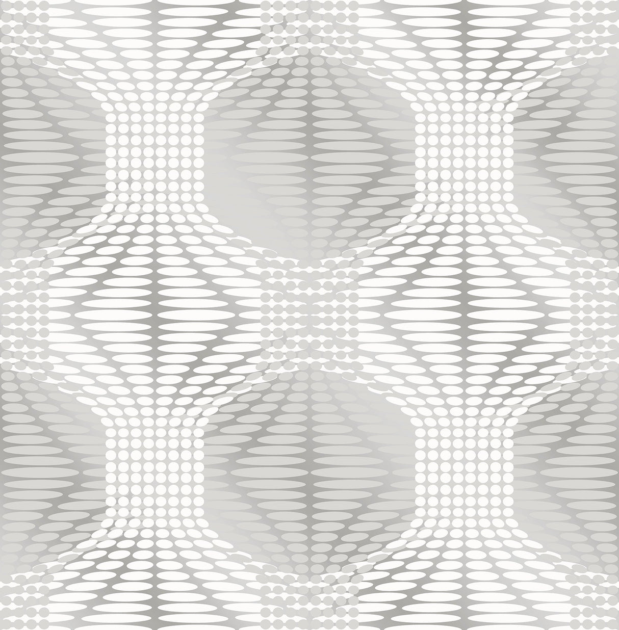 A-Street Prints 2697-22628 Optic Silver Geometric Wallpaper