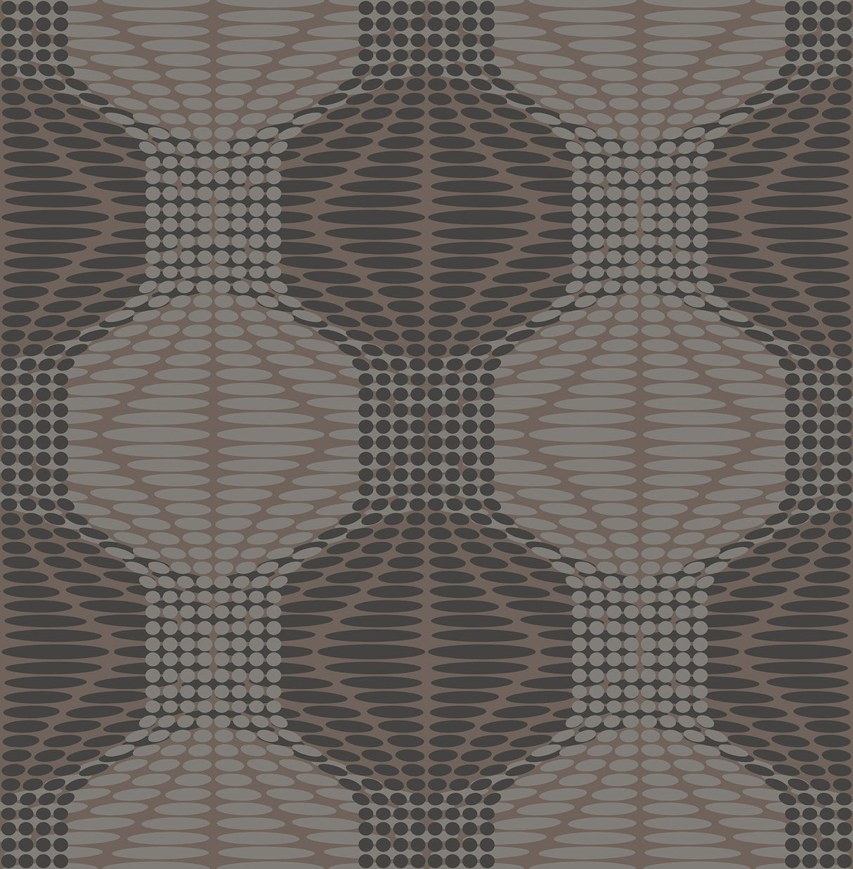 A-Street Prints 2697-22634 Optic Brown Geometric Wallpaper