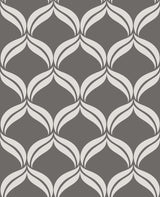 A-Street Prints 2697-22647 Petals Grey Ogee Wallpaper