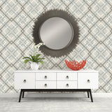 A-Street Prints 2697-22649 Saltire Taupe Plaid Wallpaper