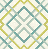 A-Street Prints 2697-22651 Saltire Green Lattice Wallpaper