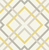 A-Street Prints 2697-22652 Saltire Yellow Lattice Wallpaper