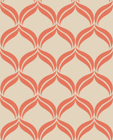 A-Street Prints 2697-22654 Petals Orange Ogee Wallpaper