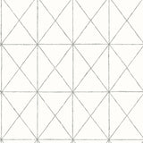 A-Street Prints 2697-78001 Intersection White Geometric Wallpaper