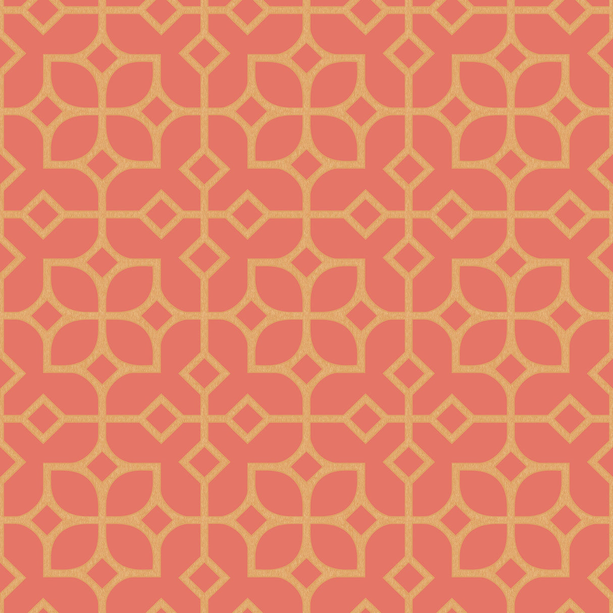 A-Street Prints 2697-78021 Maze Orange Tile Wallpaper