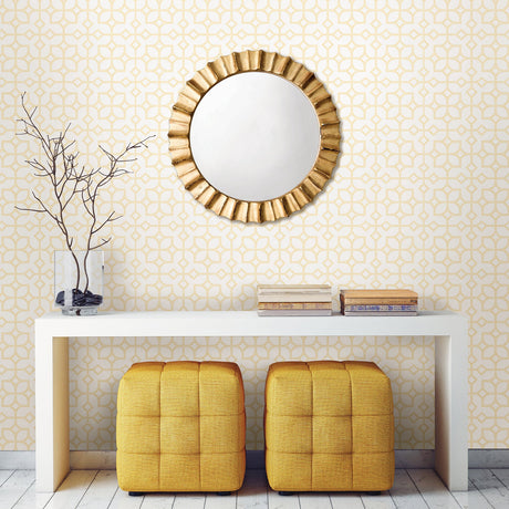 A-Street Prints 2697-78023 Maze Yellow Tile Wallpaper