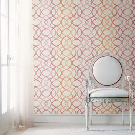 A-Street Prints 2697-78033 Twister Pink Trellis Wallpaper