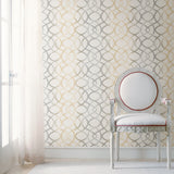 A-Street Prints 2697-78035 Twister Ginger Trellis Wallpaper