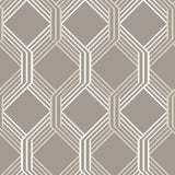 A-Street Prints 2697-78052 Linkage Brown Trellis Wallpaper