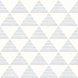 A-Street Prints 2697-78073 Summit Light Grey Triangle Wallpaper