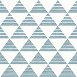 A-Street Prints 2697-78074 Summit Turquoise Triangle Wallpaper