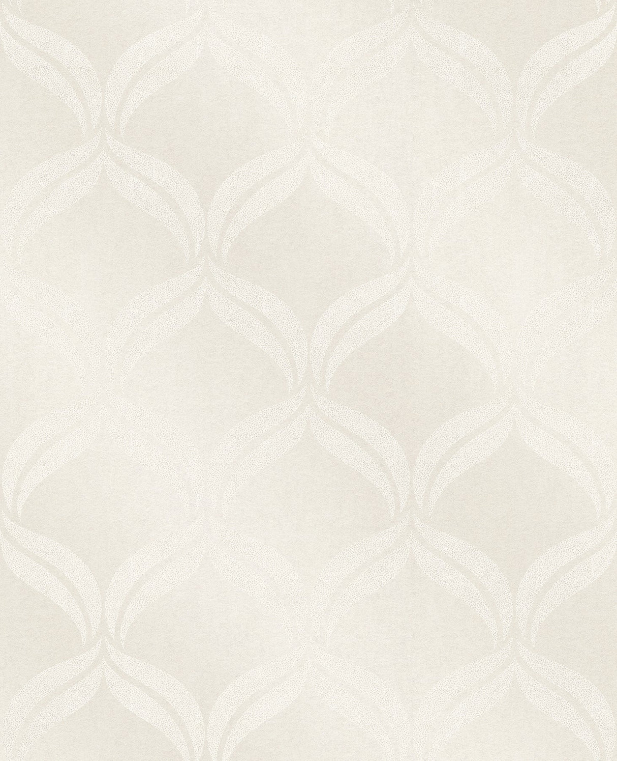 A-Street Prints 2697-87301 Petals Ivory Beaded Ogee Wallpaper