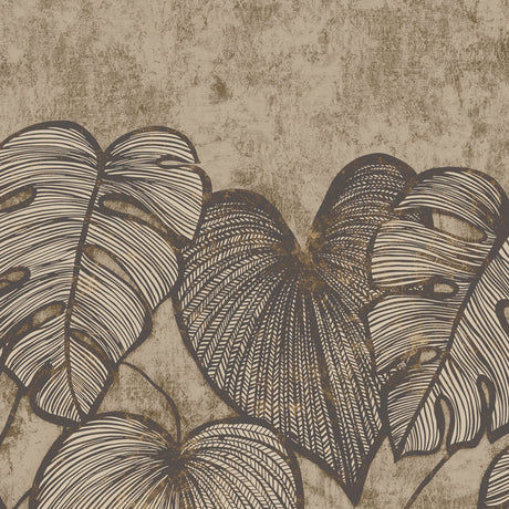 Galerie GH26975-23 Bronze Brown Monstera Lf - Eade's Wallpaper