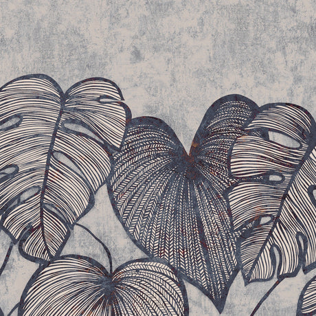 Galerie GH26980-23 Blue Monstera Lf - Eade's Wallpaper