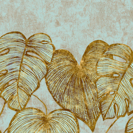Galerie GH26981-23 Blue Monstera Lf - Eade's Wallpaper