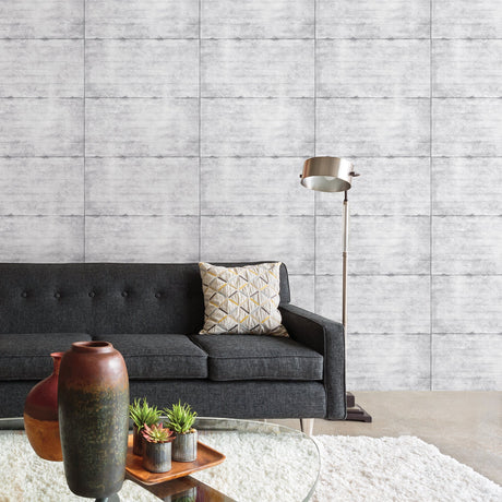 A-Street Prints 2701-22303 Smooth Concrete Grey Geometric Wallpaper