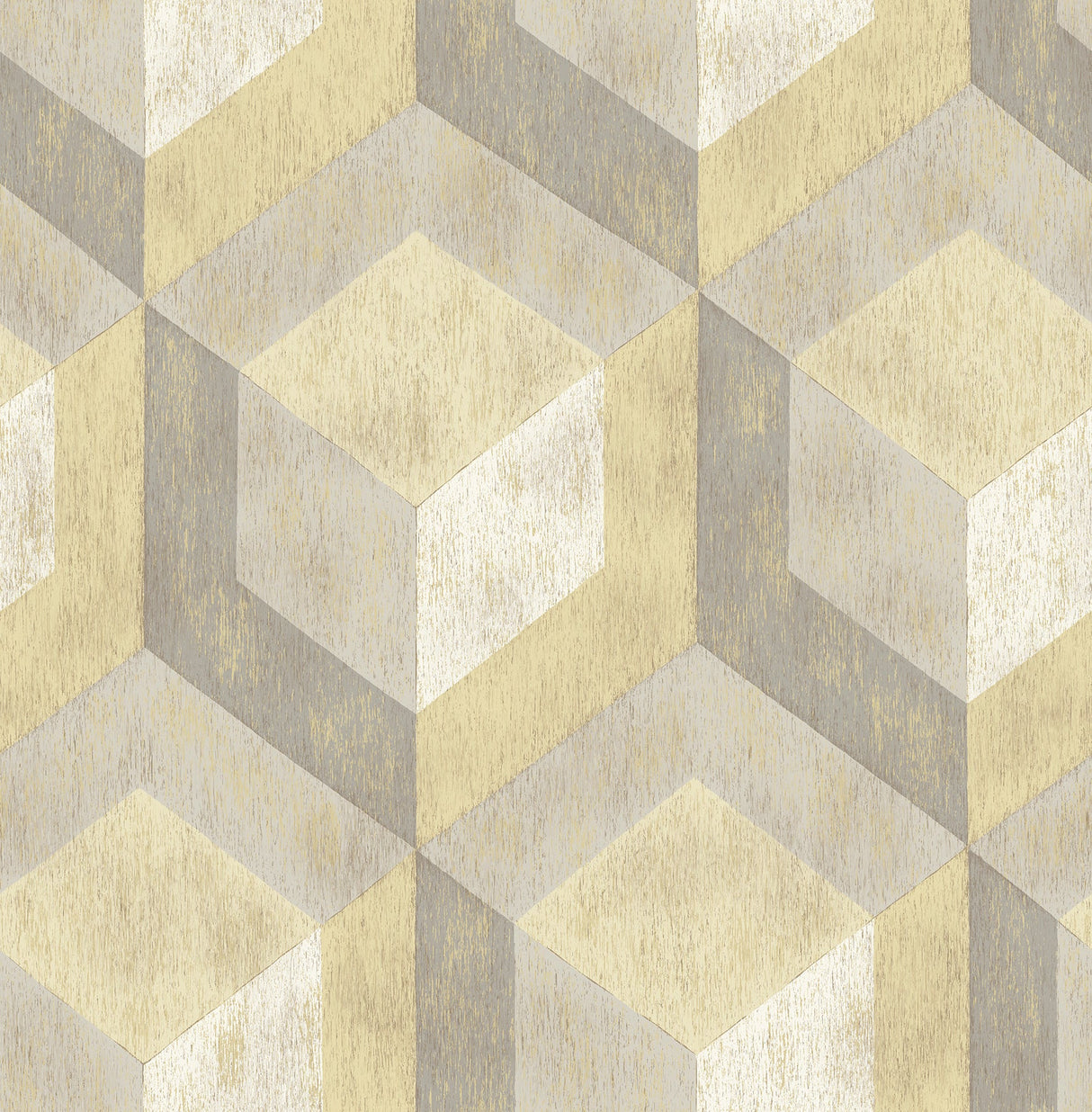 A-Street Prints 2701-22309 Rustic Wood Tile Honey Geometric Wallpaper