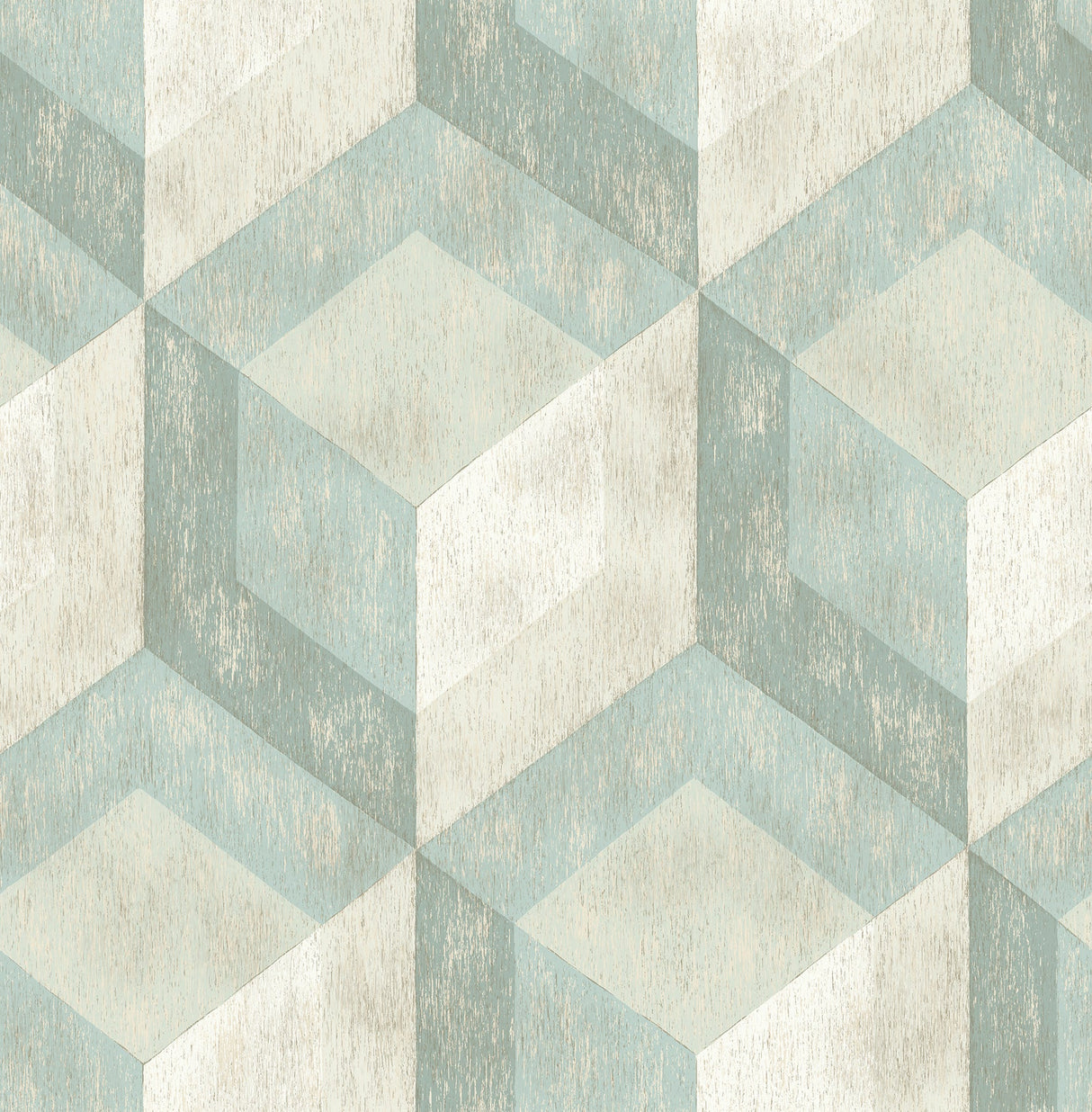 A-Street Prints 2701-22310 Rustic Wood Tile Green Geometric Wallpaper