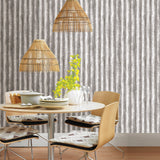 A-Street Prints 2701-22336 Corrugated Metal Silver Industrial Texture Wallpaper