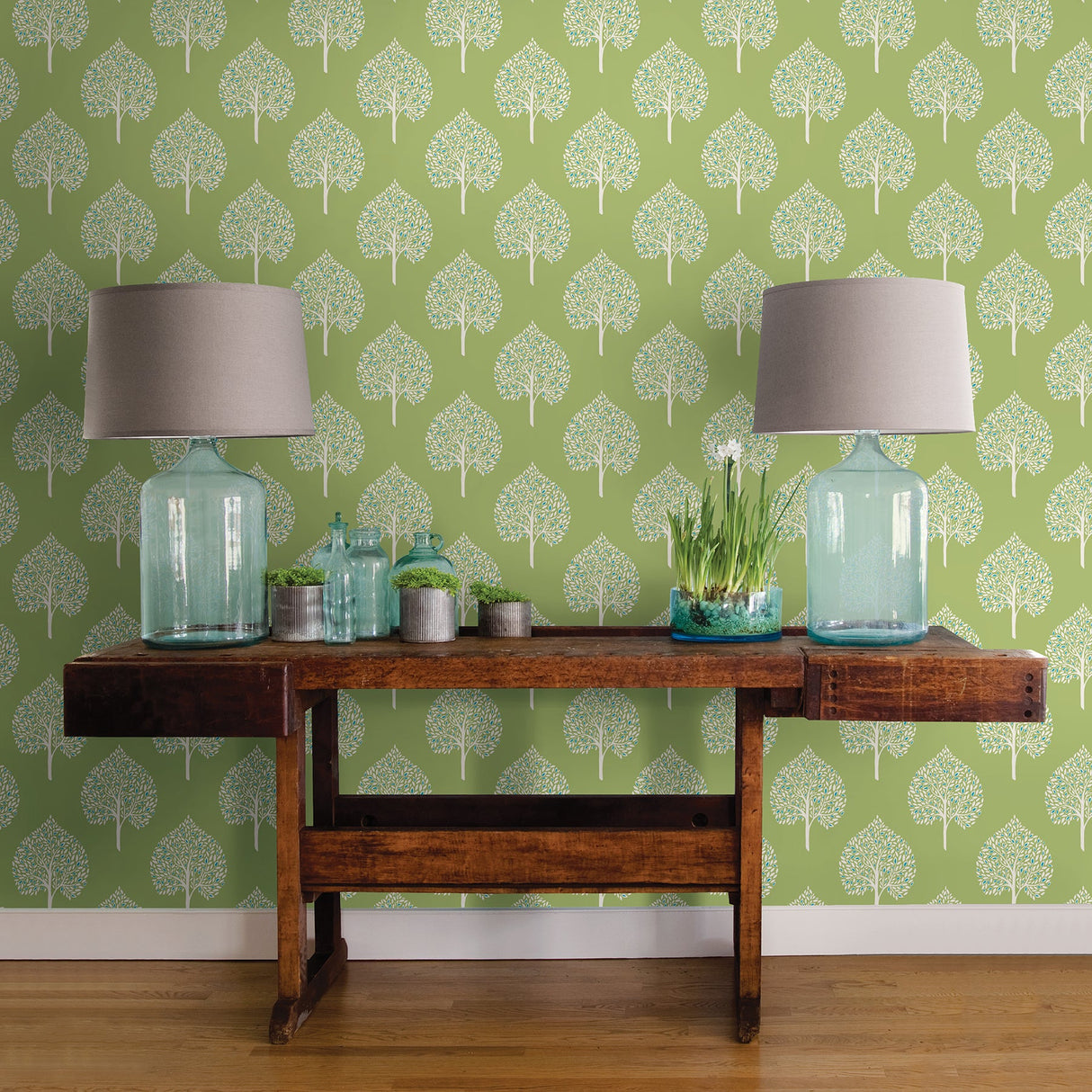 A-Street Prints 2702-22700 Grove Green Tree Wallpaper