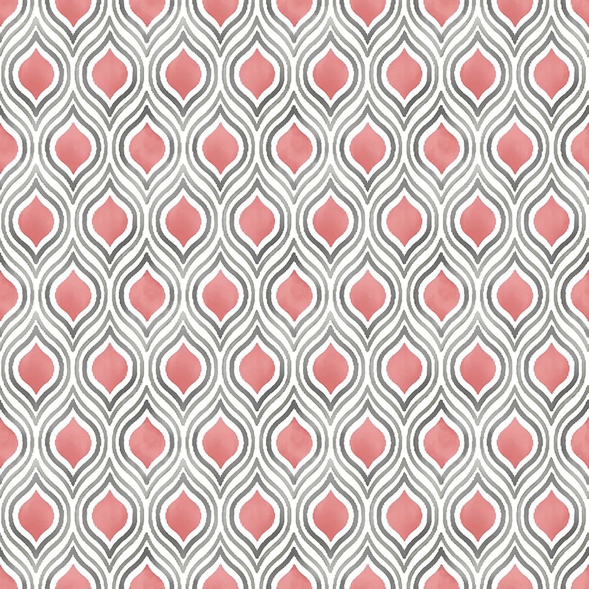 A-Street Prints 2702-22702 Plume Coral Ogee Wallpaper