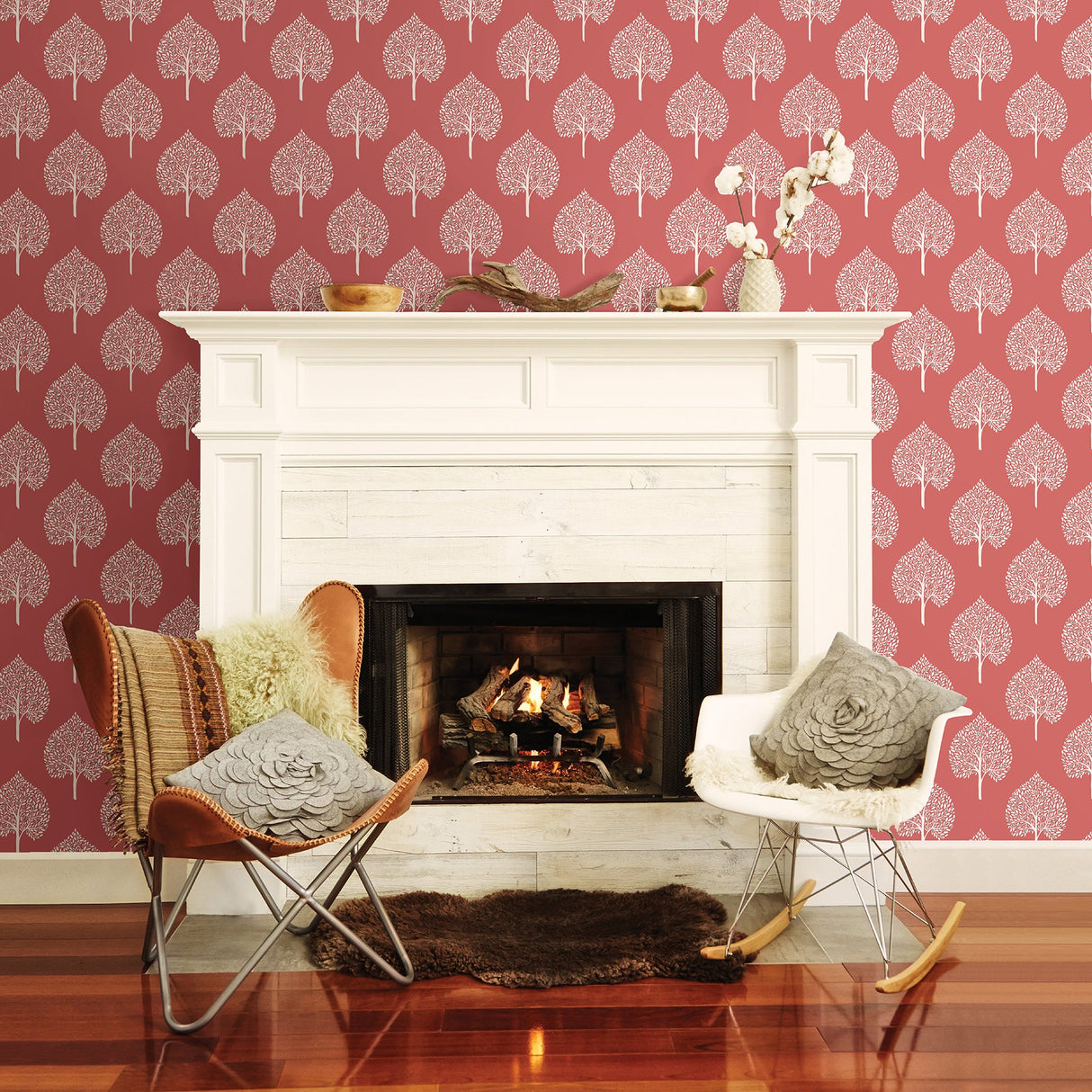 A-Street Prints 2702-22707 Grove Coral Tree Wallpaper