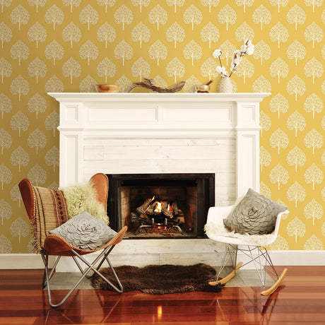 A-Street Prints 2702-22708 Grove Mustard Tree Wallpaper