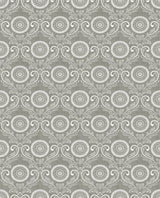 A-Street Prints 2702-22714 Jubilee Grey Medallion Damask Wallpaper