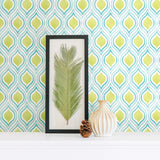 A-Street Prints 2702-22715 Plume Green Ogee Wallpaper