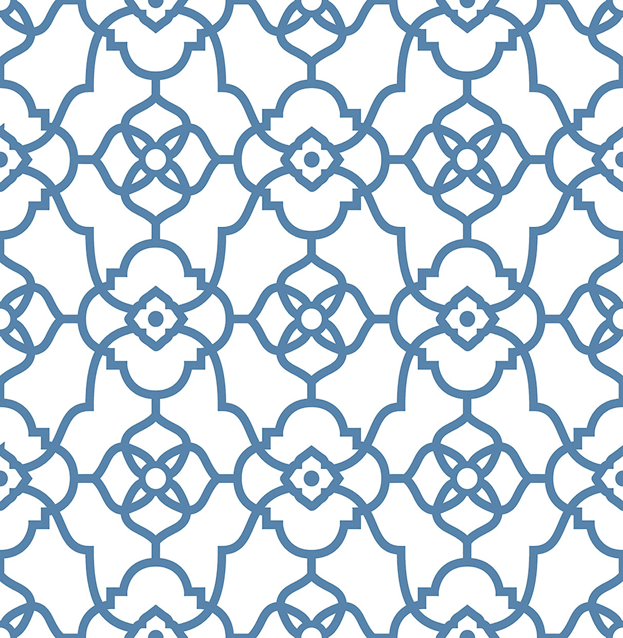 A-Street Prints 2702-22718 Atrium Blue Trellis Wallpaper