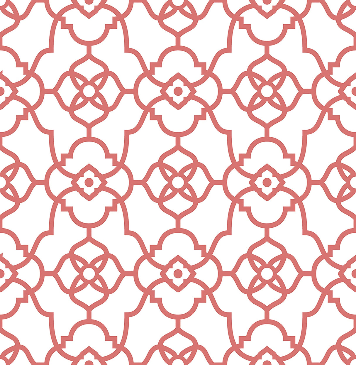 A-Street Prints 2702-22719 Atrium Coral Trellis Wallpaper