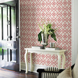 A-Street Prints 2702-22719 Atrium Coral Trellis Wallpaper