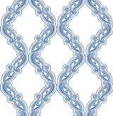 A-Street Prints 2702-22727 Harmony Blue Ogee Wallpaper