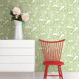 A-Street Prints 2702-22732 Meadow Green Animals Wallpaper