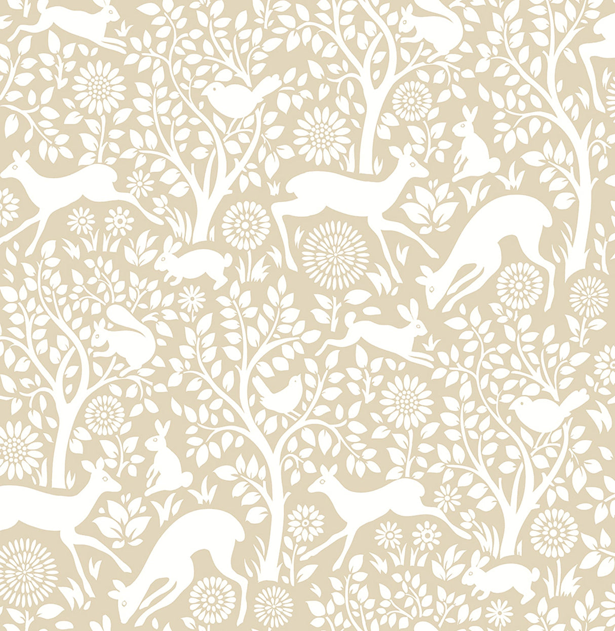 A-Street Prints 2702-22733 Meadow Taupe Animals Wallpaper