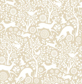 A-Street Prints 2702-22733 Meadow Taupe Animals Wallpaper