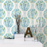 A-Street Prints 2702-22738 Versailles Teal Floral Damask Wallpaper