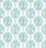 A-Street Prints 2702-22738 Versailles Teal Floral Damask Wallpaper