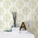 A-Street Prints 2702-22739 Versailles Green Botanical Geometric Wallpaper