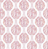 A-Street Prints 2702-22741 Versailles Magenta Floral Damask Wallpaper