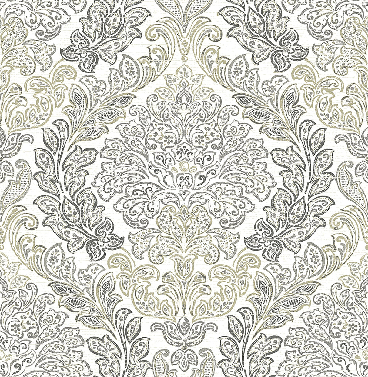 A-Street Prints 2702-22744 Fontaine Grey Damask Wallpaper