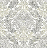 A-Street Prints 2702-22744 Fontaine Grey Damask Wallpaper