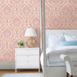 A-Street Prints 2702-22745 Fontaine Orange Damask Wallpaper