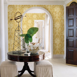 A-Street Prints 2702-22746 Winsome Mustard Floral Damask Wallpaper