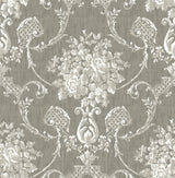 A-Street Prints 2702-22749 Winsome Grey Floral Damask Wallpaper