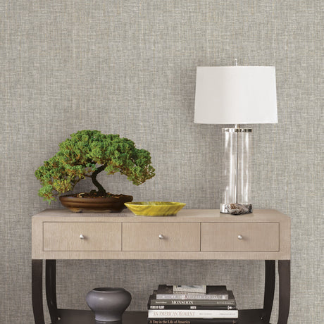 A-Street Prints 2702-22755 Oasis Grey Linen Wallpaper