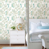 A-Street Prints 2702-22760 Serenity Teal Lanterns Wallpaper