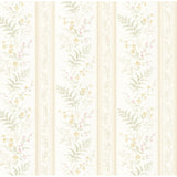 Brewster 2704-20145 Bell Beige Wildflower Stripe Wallpaper