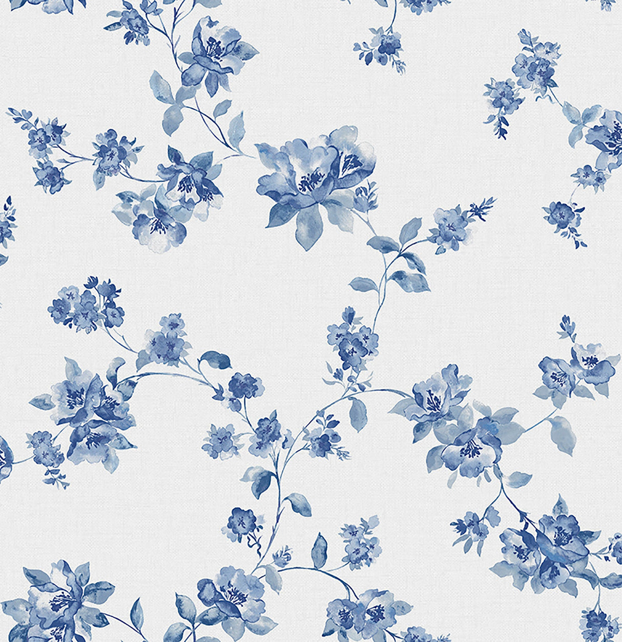 Brewster 2704-21762 Wen Sapphire Festival Floral Wallpaper